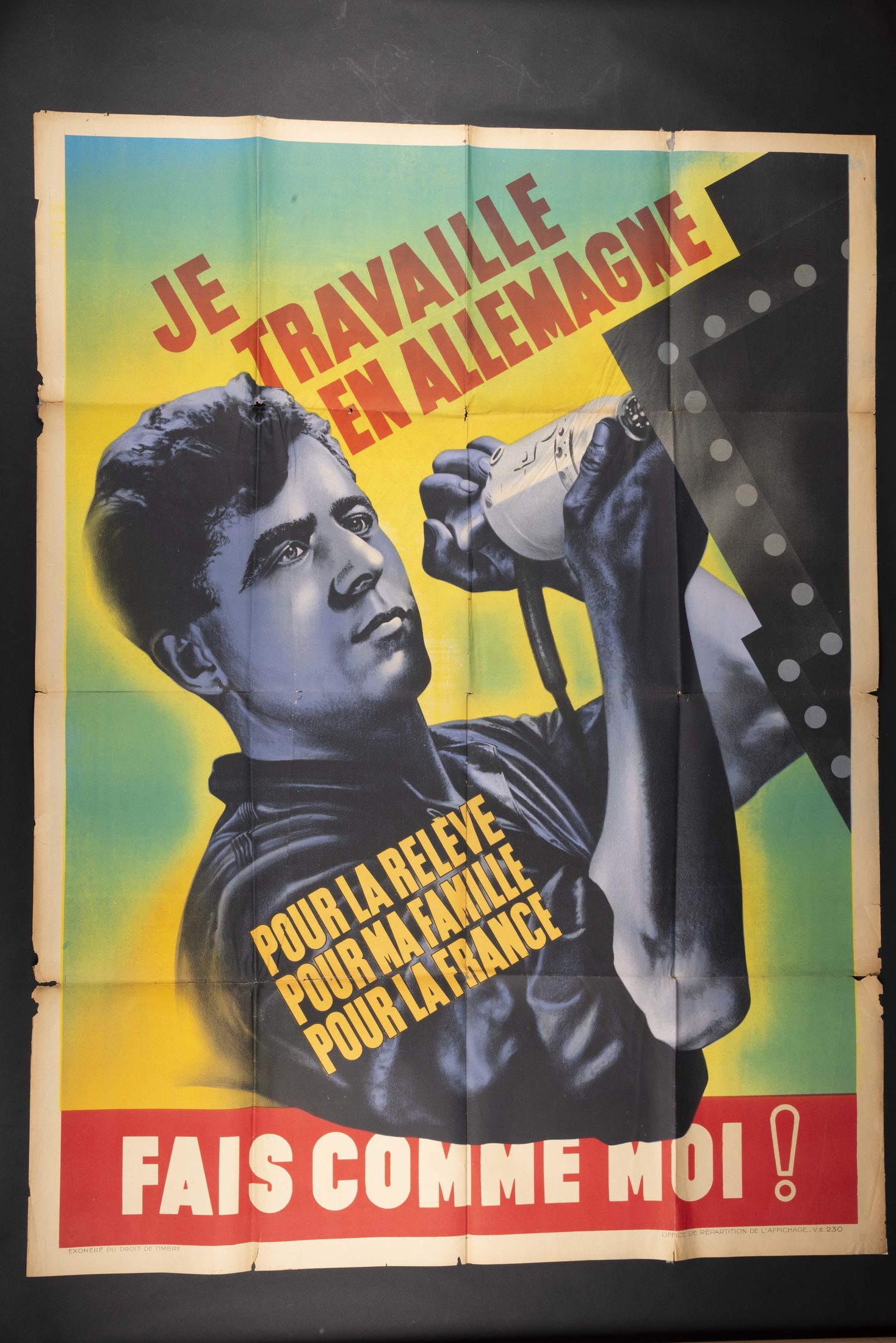 Affiche Je Travaille En Allemagne Poster I Work In Germany Aiolfi G B R