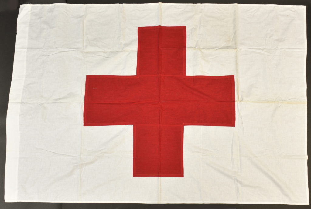 Drapeau Croix Rouge en tissu - Drapazur