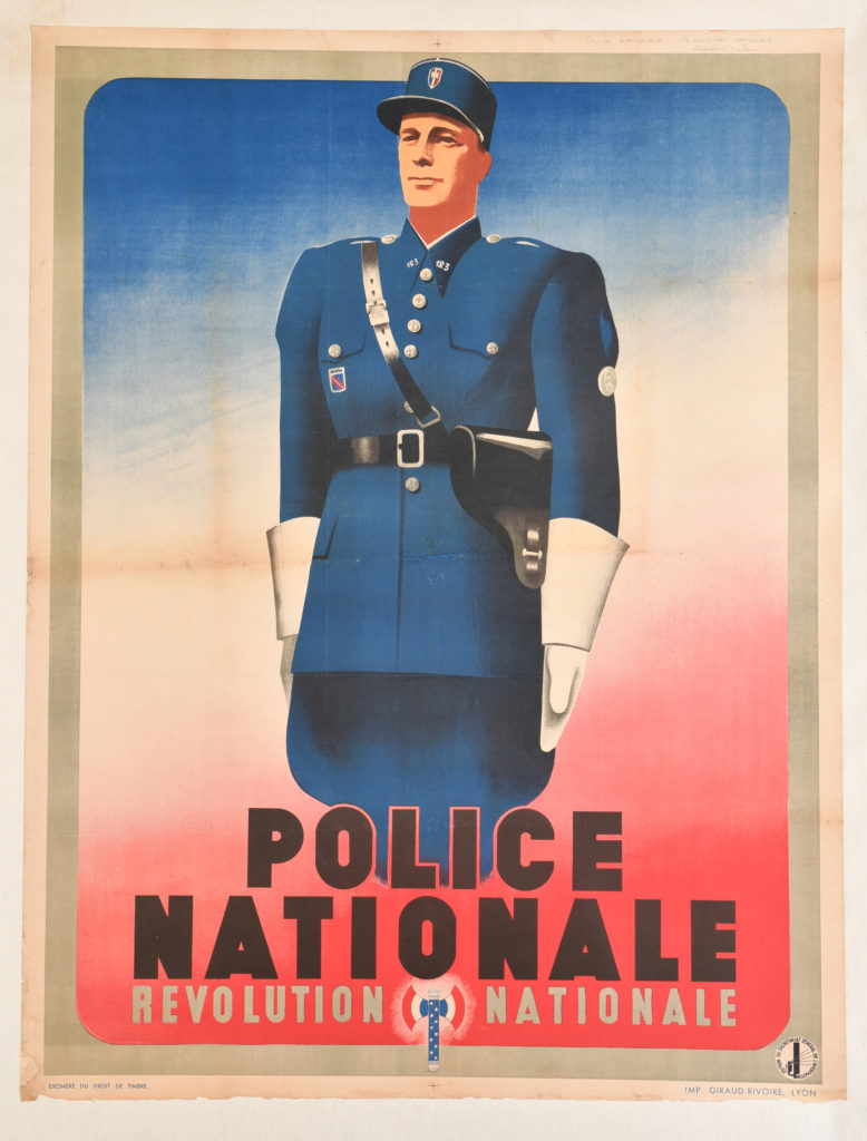 Affiche illustrée en couleurs fin 1941/début 1942 vantant le